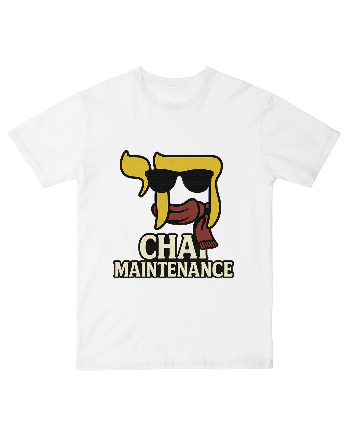 "Chai Maintenance" Premium Tee by MazelTees - White - S